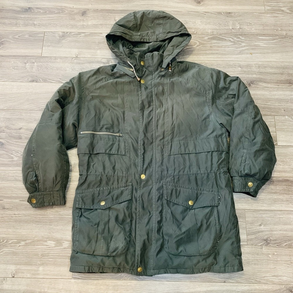 Vintage Utex Down‎ Jacket Mens 40 Green Parka Hooded Goose Winter Coat Casualman